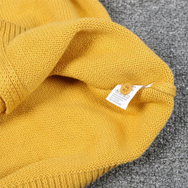 new men and women baby children's shirt autumn cardigan cute cartoon embroidery solid color thick knit sweater