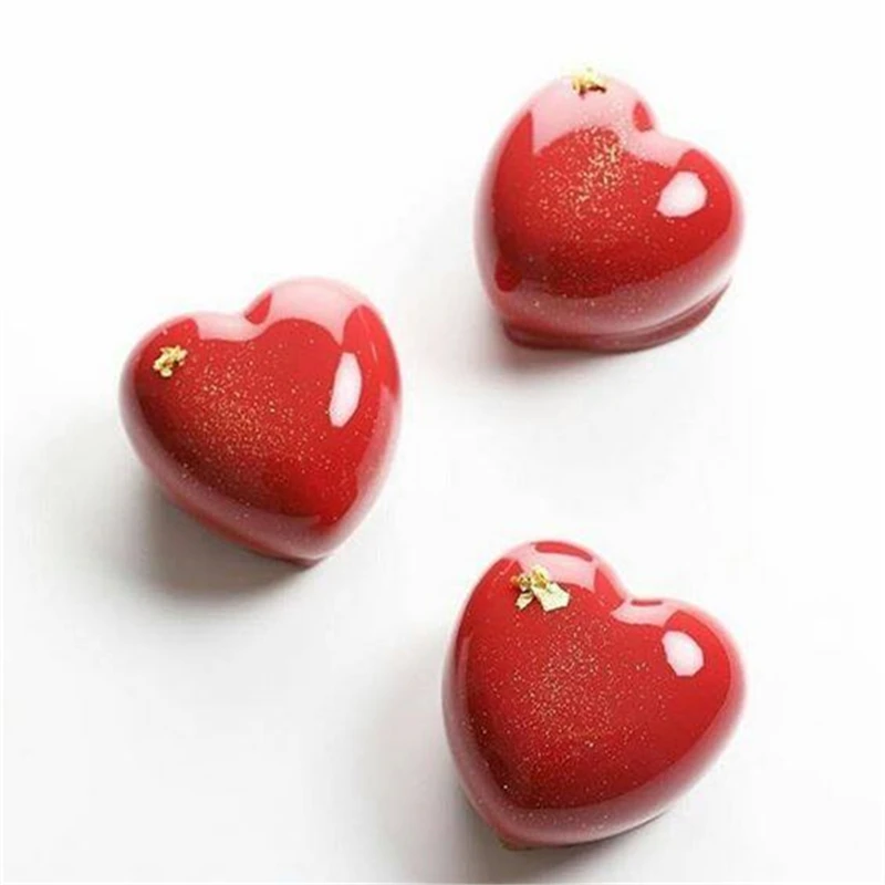 8 Heart Shape Silicone Cake Molds French Dessert Mousse Baking Form Moulds Chocolate Jelly Mold Cake Decoration Tool