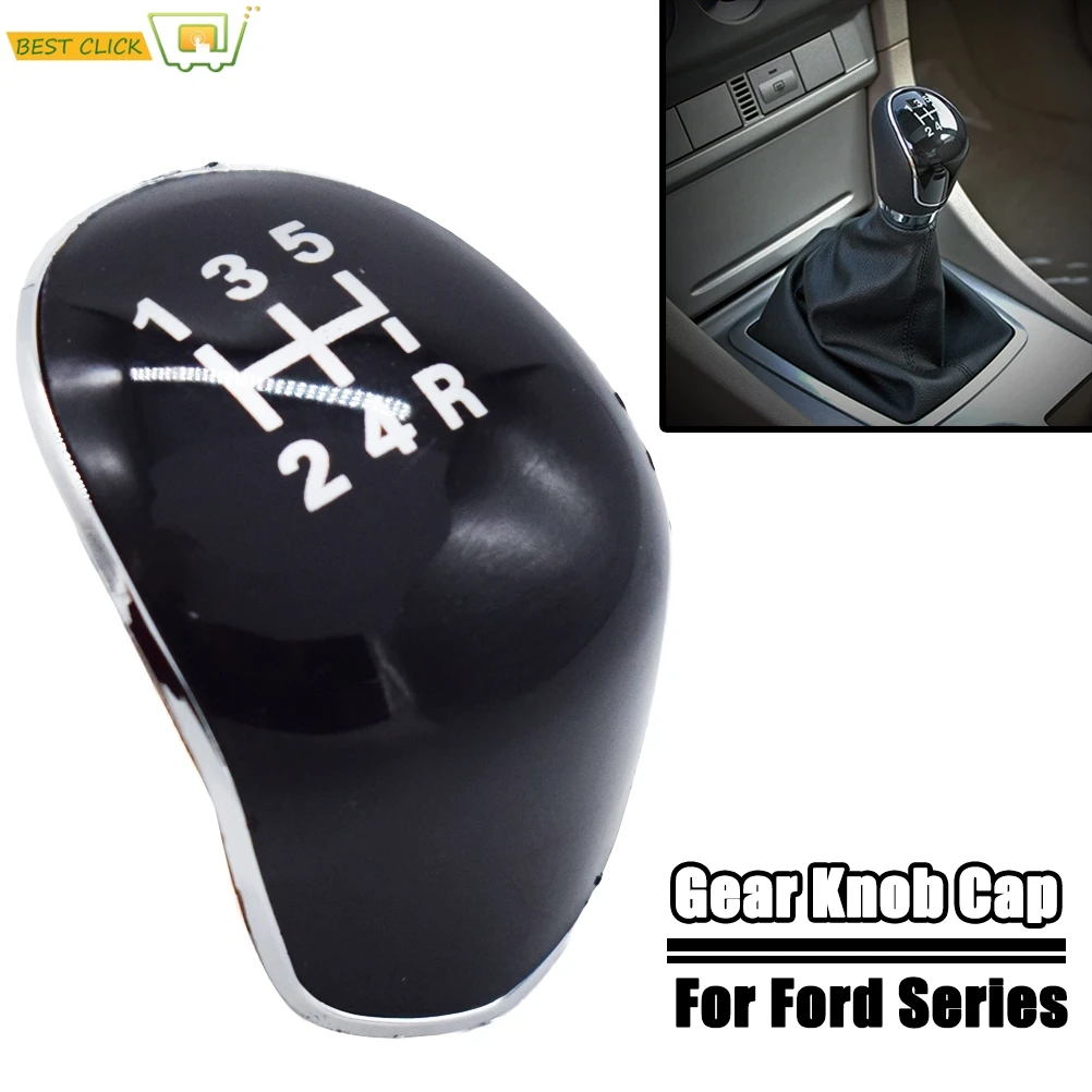 5 속도 수동 기어 시프트 노브 캡 커버 포드 포커스 2005 - 2011 C Max Fiesta Kuga 자동차 스타일링 액세서리