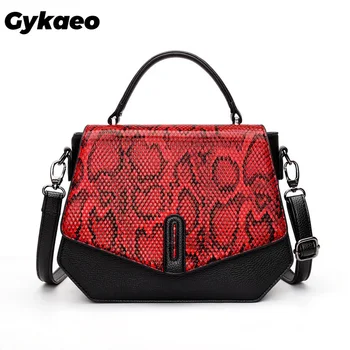 

European and American Style Serpentine Pattern Fashion Handbag Ladies Street Shopping Messenger Shoulder Bags for Women Tote Bag
