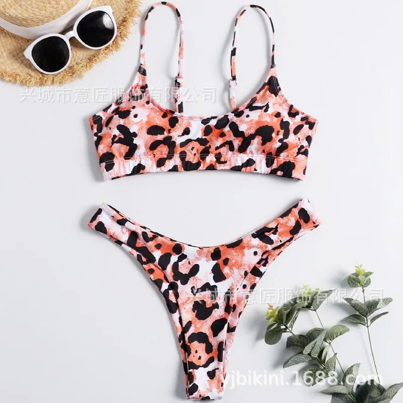 

19-year Swimsuit NEW European and American multi-color leopard-print wish exploded low-cost high-end bikini