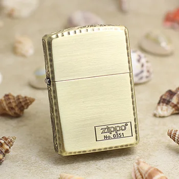 

Genuine Zippo oil lighter copper windproof Bronze Flower cigarette Kerosene lighters Gift With anti-counterfeiting code