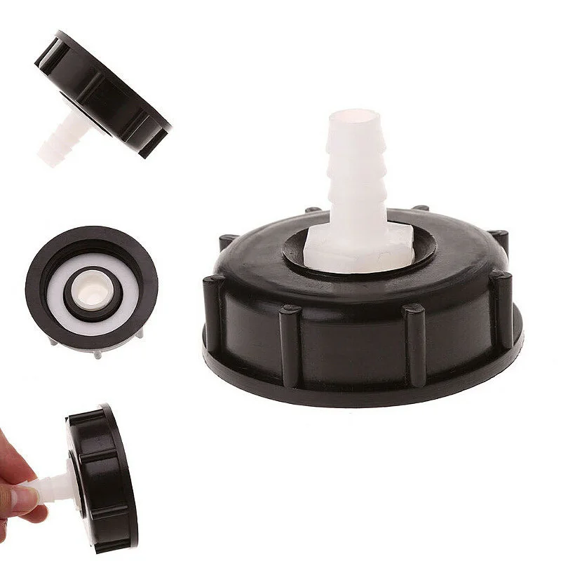 

IBC Tote Tank Food Grade Drain Adapter 2.36 Inch Coarse Thread To 12mm Hose Top