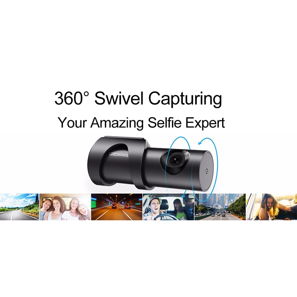 DDPai Mini3 Car Camera WiFi 1600P HD Night Vision Dash Cam eMMC 32GB