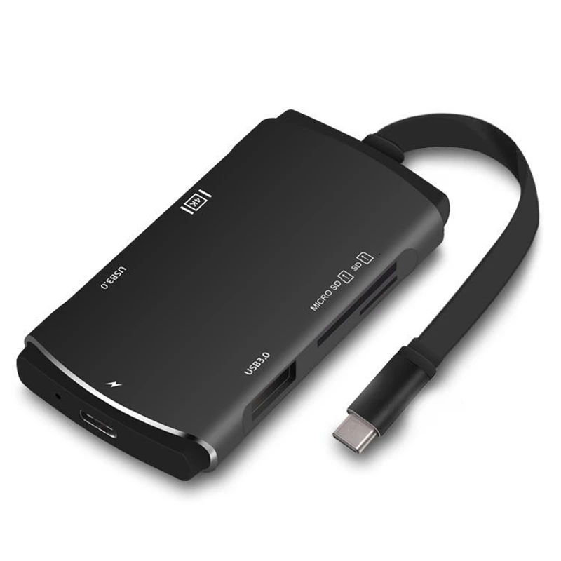SeenDa USB C концентратор Тип HDMI двойной кабель для зарядки 3 0 Порты и разъёмы Зарядка