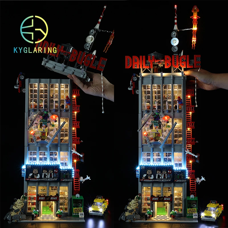 Kyglaring Set Di Illuminazione A Led Giocattoli Fai-Da-Te Per 76178 Daily Bugle (Versione Standard) Building Blocks