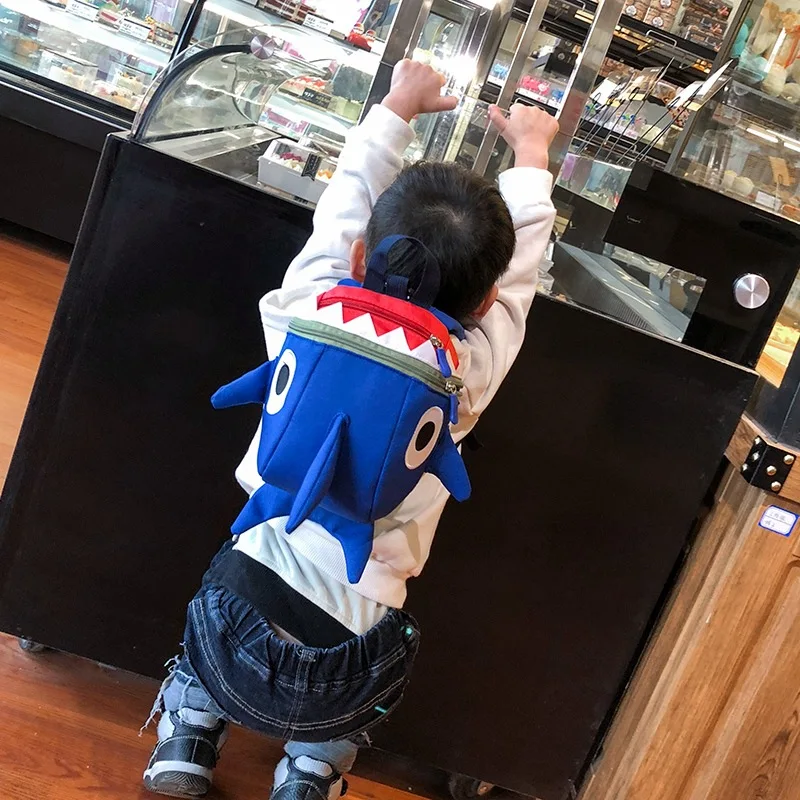 

Baby Shoulder 1-3 Years Old Children Men's Mini Korean-style Small Shark School Bag Infants Anti-Non-Unisex Backpack Women's