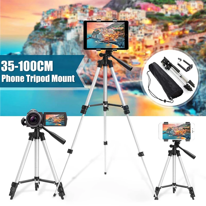 Camera Extendable Adjustable Tripod Stand Mount Holder Clip Live for Youtube Travel Mobile Phone Outdoor Bracket Support | Мобильные