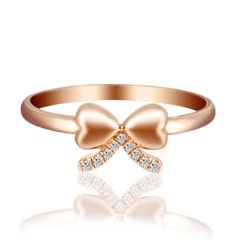 

18k Gold Rose Gold Diamond Ring Group Diamond Ring Small Fresh Series Female Models Can Be Customized