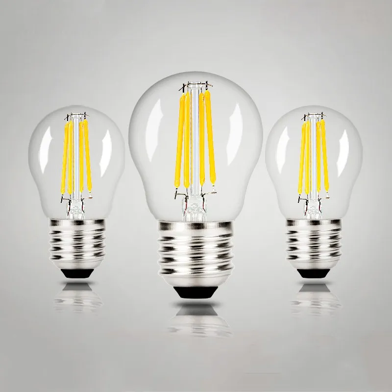 

1pcs G45 Super Bright Retro LED Filament Light lamp E27 E14 2W 4W 6W 110V / 220V G45 Clear