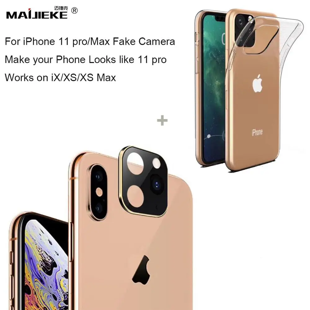 Сменный Чехол для iPhone 11 Pro Max чехол с имитацией объектива камеры X XS MAX