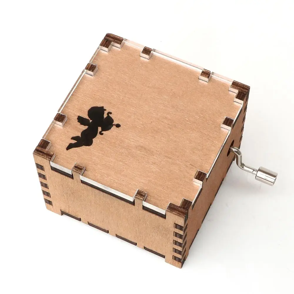 Y-Wooden Hand-Cranked Musical Boxes Acrylic Music Boxes Love Theme Musical Box For Lover Christmas Gift Birthday Gift