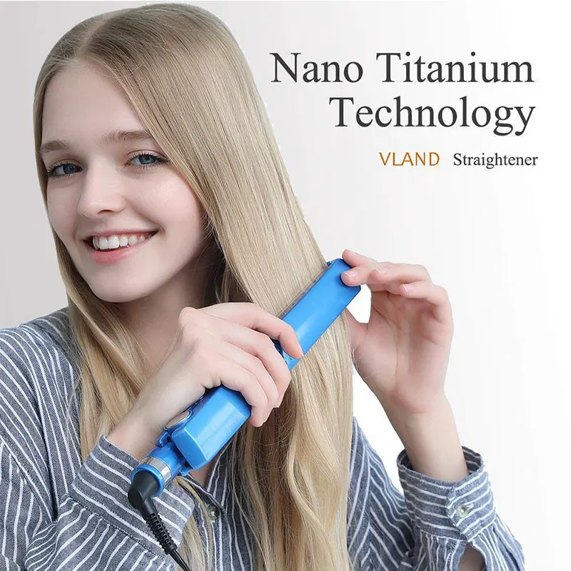 Nano Titanium Plate Hair straightener Flat Iron Temperature 450F Hair
