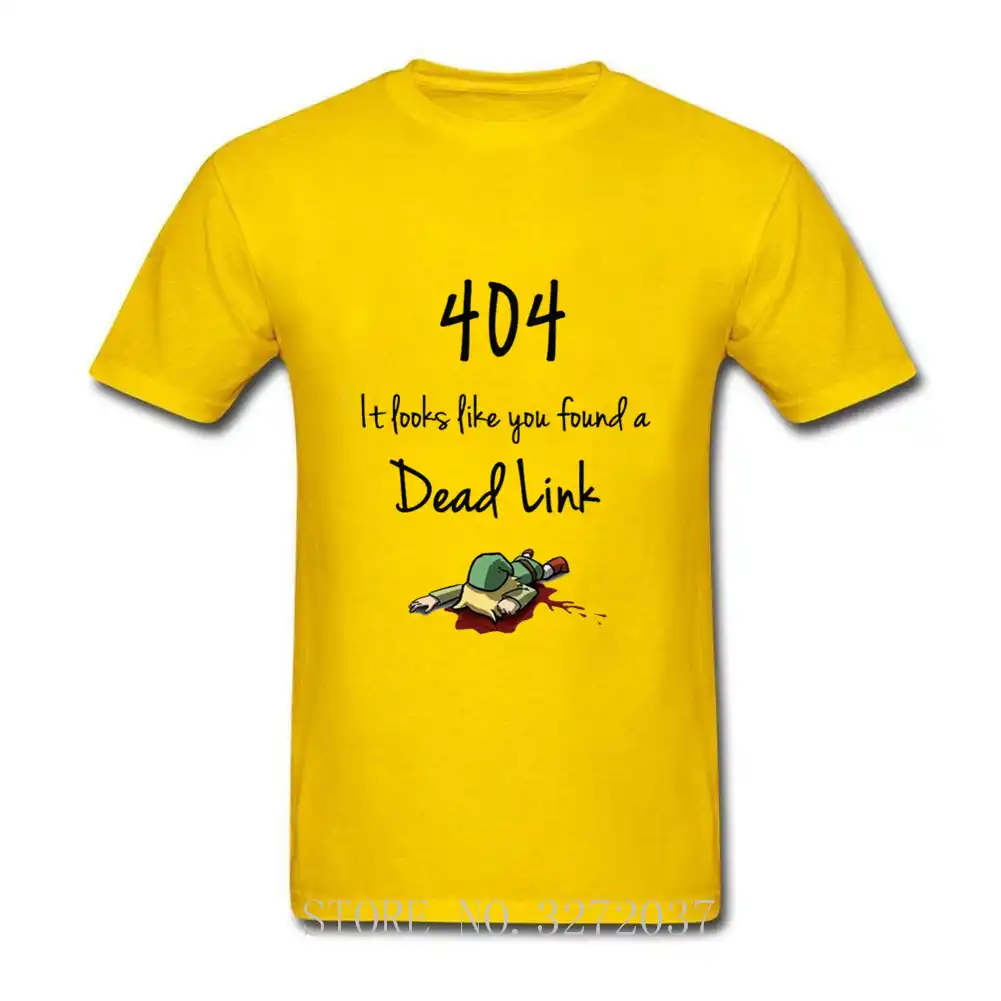 Error 404 Zelda Dead Link Mens T Shirts 19 High Quality Short Sleeve Crew Neck Shirt Geek Teenage Vintage T Shirt Asian Size T Shirts Aliexpress