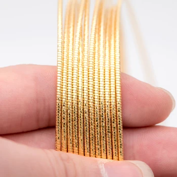 

Shiny Gold Round Snake Chains 1.6mm, Gold Tone Brass Finished Necklace, 16 Inch Ready to Wear (#GB-1252-1)/ 1pc