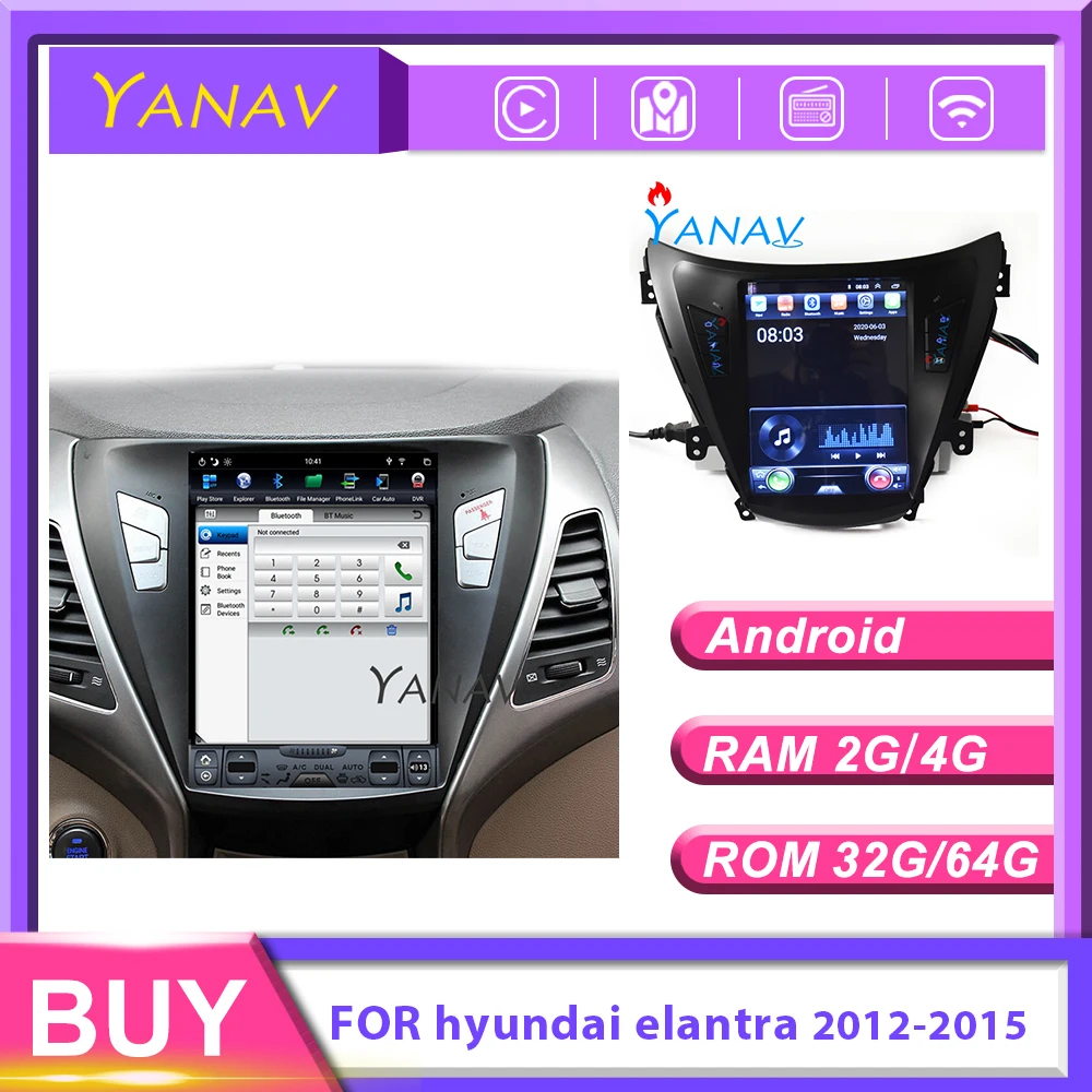 Android автомобильный стерео GPS навигатор для hyundai elantra 2012 2015 Автомобильный видео DVD