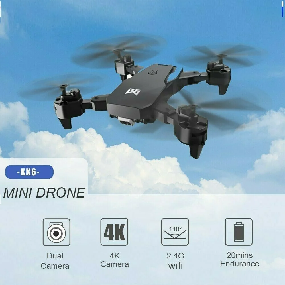 Kk6 Dron Rc Foldable Flying Quadcopter 