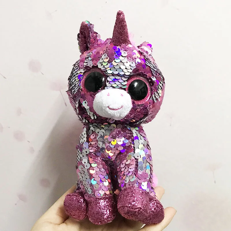 unicorn no tag Новые флиппаблеры с блестками " 15 см кошка сова лиса кролик Единорог Kate Pixy плюшевые мягкие животные Коллекционная мягкая игрушка, кукла рождественский подарок - Цвет: unicorn no tag