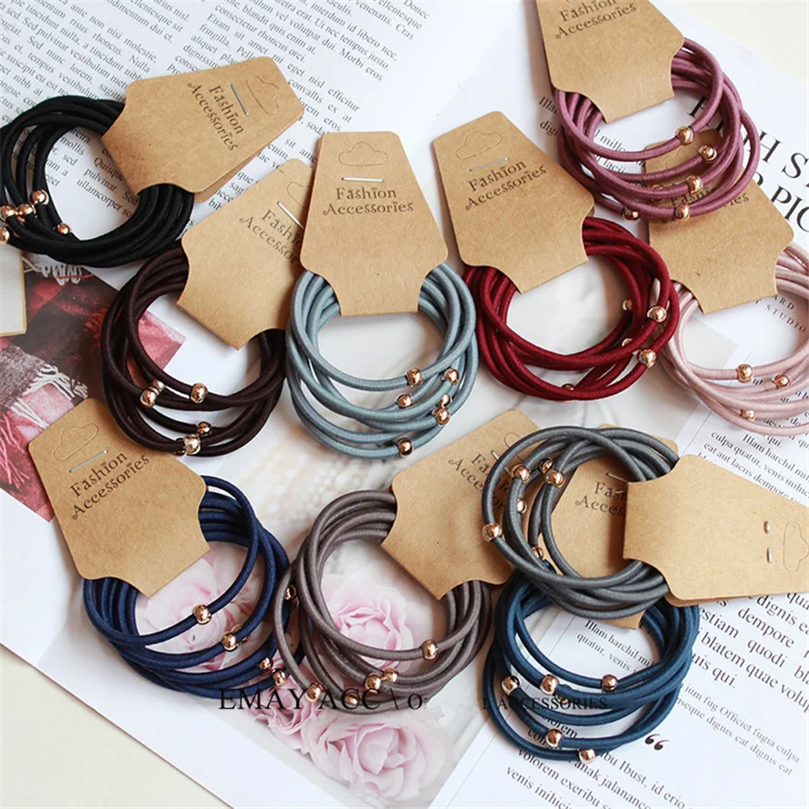 6PCS Women Elastic Hair Bands Scrunchie Ponytail Holder Organza Hairbands Set Hair Ropes Ties Girls Hair Accessories