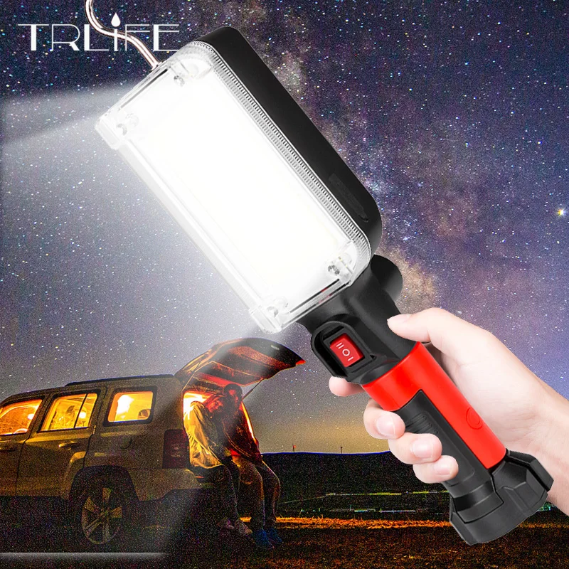 8000 Lumens Flashlight Torch USB Rechargeable COB Work Light with Magnet Hook Camping Tents Work Maintenance Lantern LED Torch