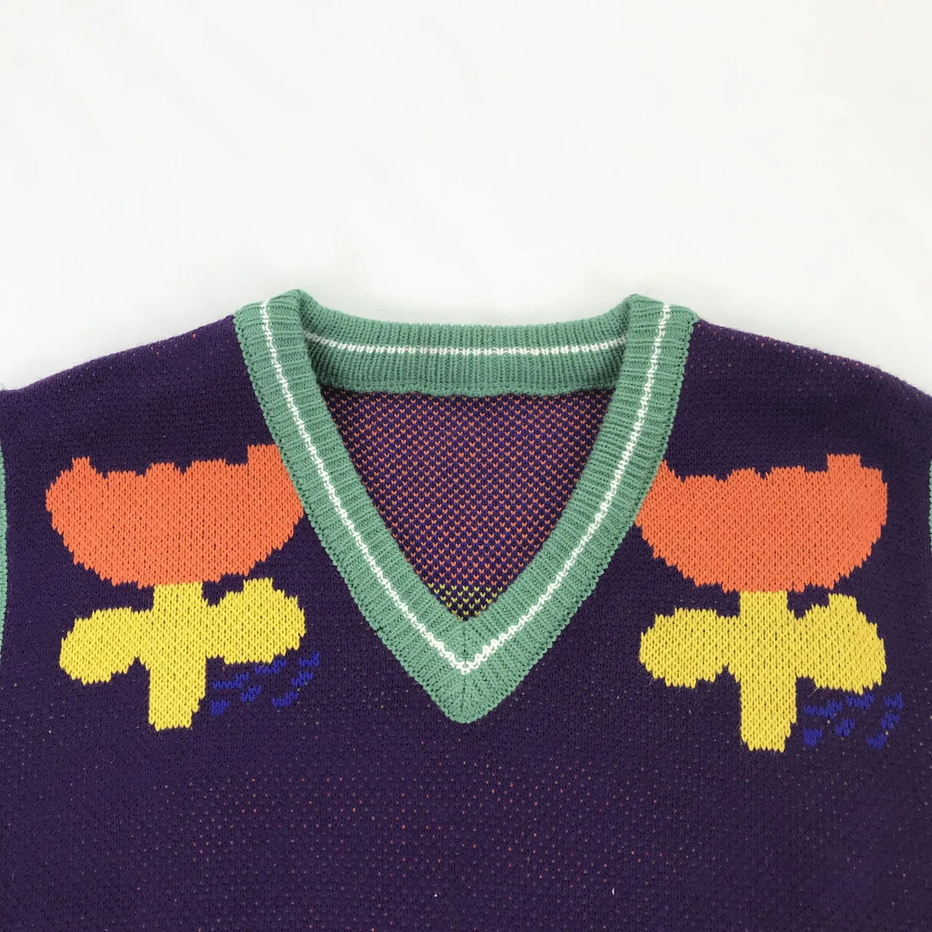 Осень, дизайн, хлопковый свитер, жилет, Женский вязаный жилет с v-образным вырезом, свободный короткий без рукавов, зимний теплый жакет, свитер