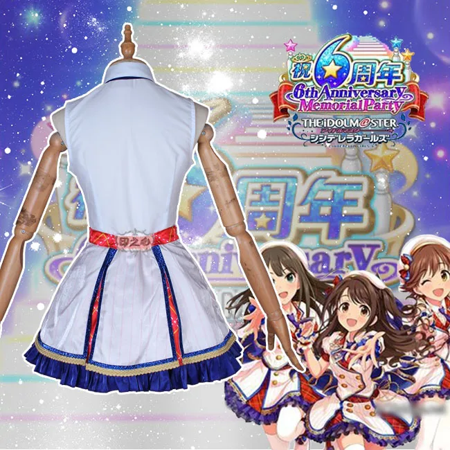 Аниме IDOLM@ STER Золушка девушки 6th юбилей памятные вечерние сценическая форма Косплей Костюм Хэллоуин