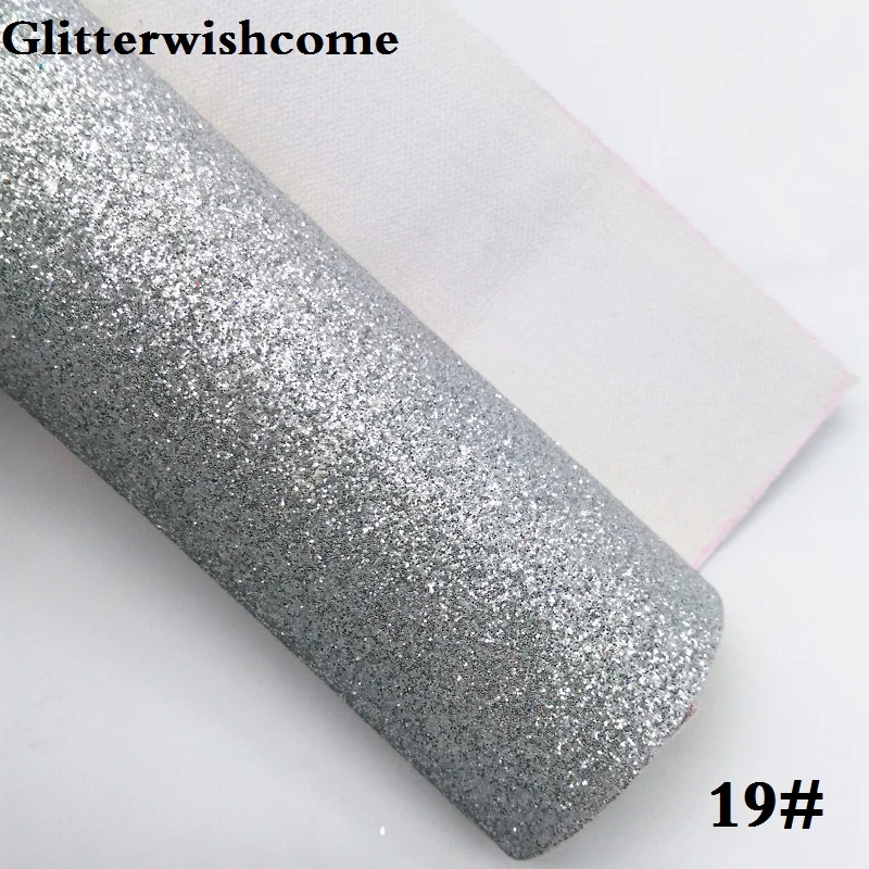 Glitterwishcome 21X29 см A4 Размер Vinilo Textil, Vinil Para Lazos, блестящий винил, тонкая блестящая ткань для бантов, GM154A - Цвет: 19