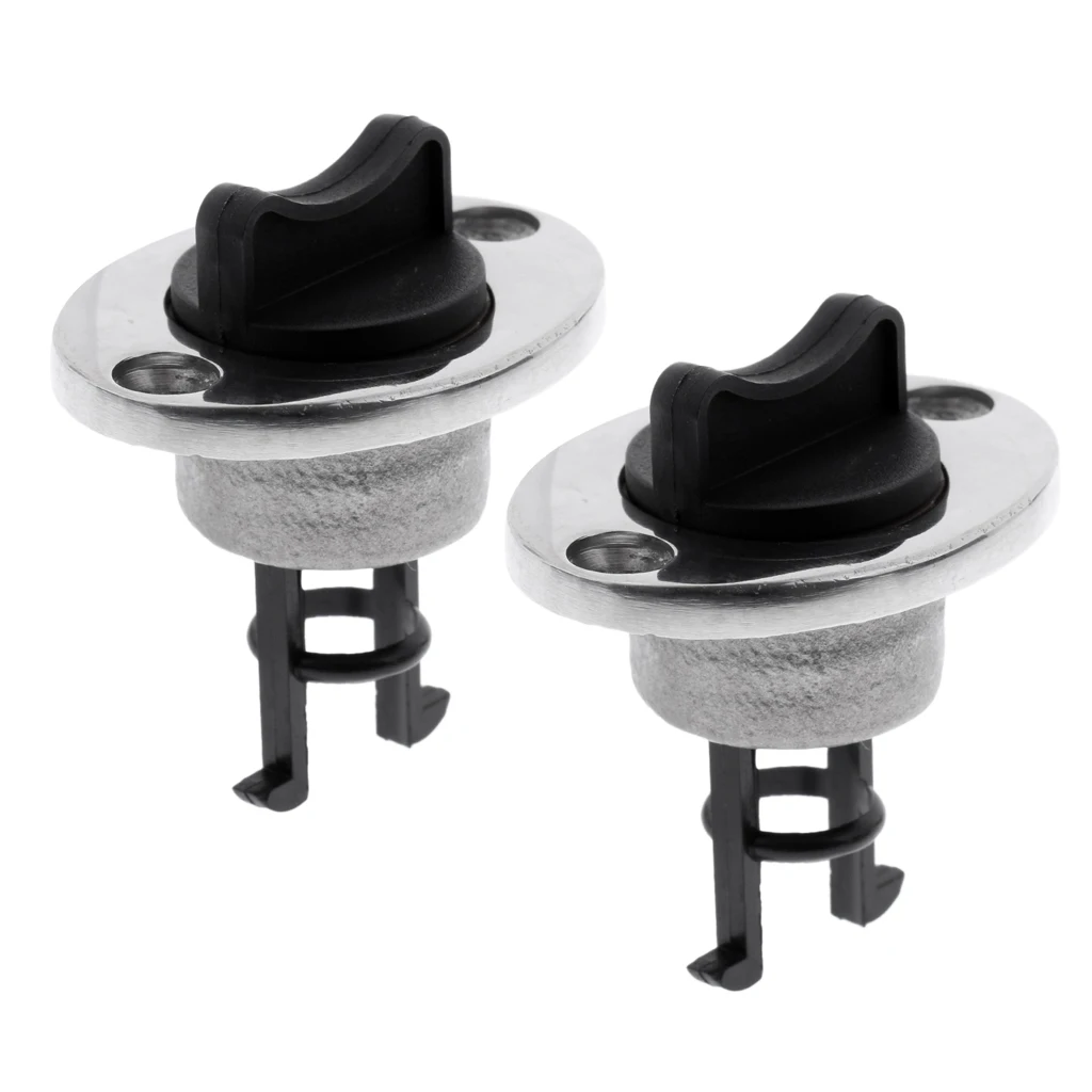 

2 Pieces Universal Self Retaining 1'' Boat Transom Drain Bung Socket Captive Plug for Kayak Dinghy Marine Boat Yacht
