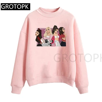 

Ariana Grande Thank U Next Kawaii Print Hoody Ladies Autumn Fleece Long Sleeve Sudaderas Mujer Women's Hoodies / Sweatshirts