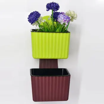 

Lazy Flower Pot Wall Mount Garden Planter Hanging Flowerpot Automatic Flower Holder Self Watering Pots