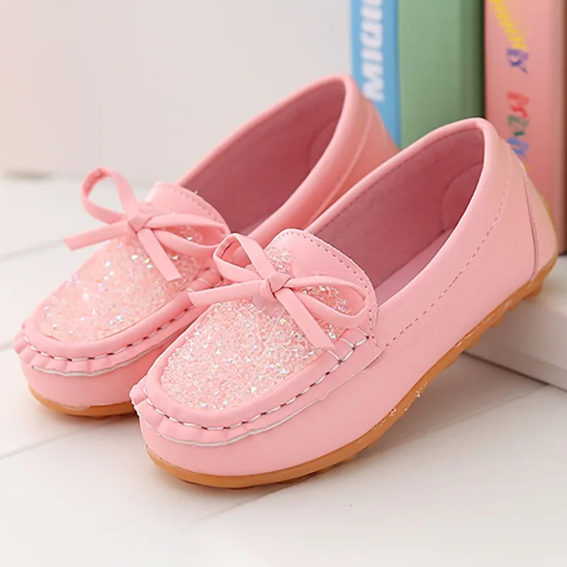 

1-10Y Casual Styles Children Shoes PU Leather Teenager Girls Shoes Soft Comfortable Loafers Slip On Kids Shoes