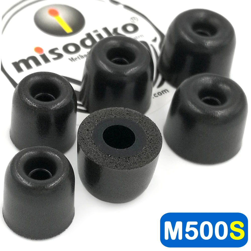 

misodiko M500S Memory Foam Earbuds Tips Eartips for Jaybird X4 X3 X2, Freedom 2 F5, BlueBuds X/ Skullcandy/ Beats Powerbeats