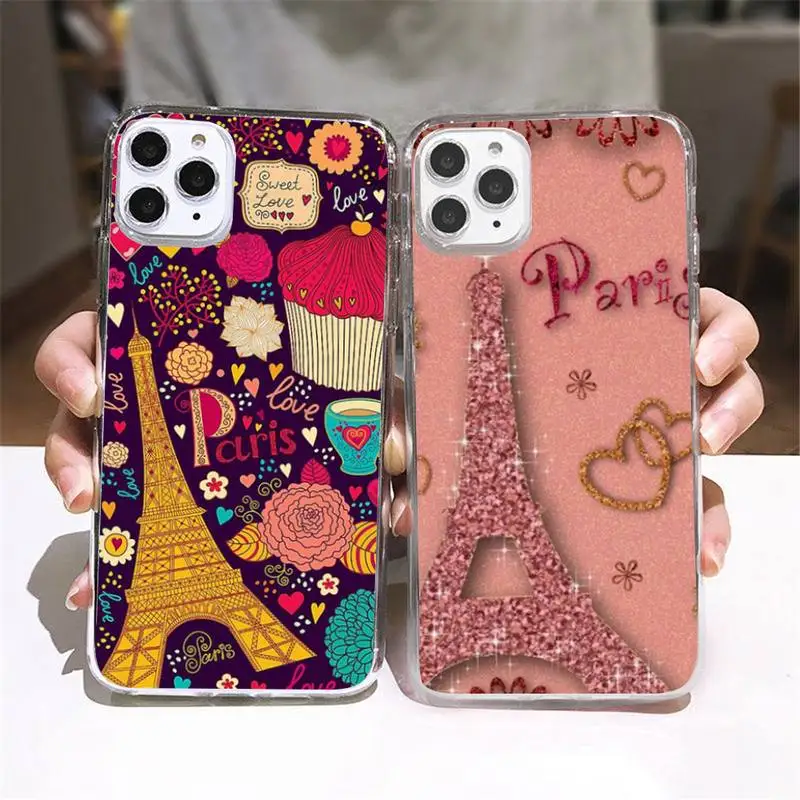 Paris iron tower France Phone Case Transparent soft For iphone 5 5s 5c se 6 6s 7 8 11 12 plus mini x xs xr pro max | Мобильные