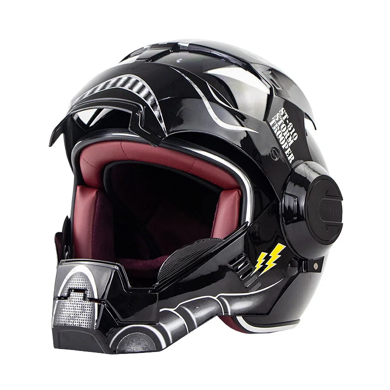 Soman Casco War Machine Helmets Cool Personalized Full Face Motorcycle Helmet Up Capacete Retro _ - AliExpress Mobile