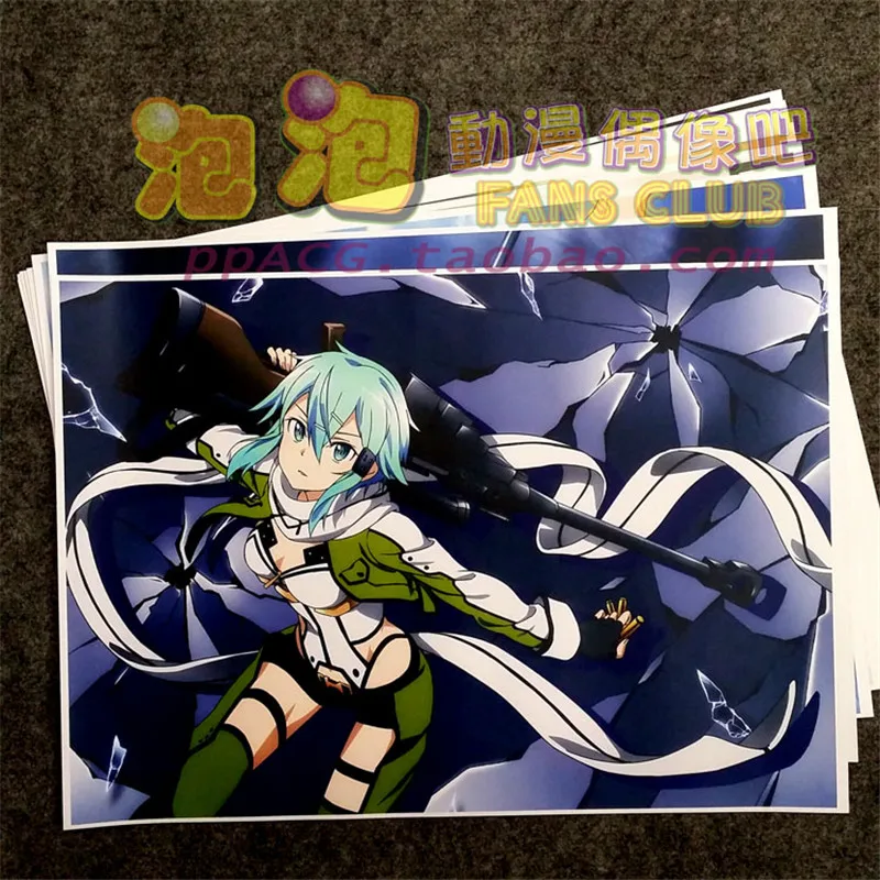 8 Buah Set Anime Sword Art Online Poster Sao Asada Shino Sinon Corp Gambar Dinding Gambar Untuk Ruang Tamu A3 Poster Film Untuk Hadiah Stiker Aliexpress