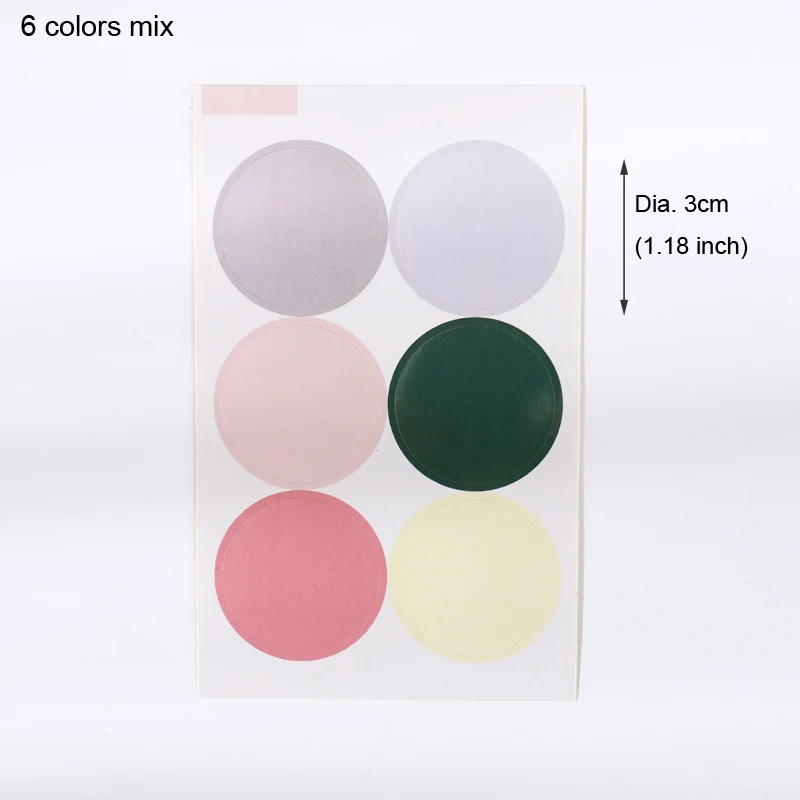 light pink 60 шт. Заготовки круглые бумажные стикеры s Morandi цвет корейский стиль DIY Скрапбукинг дневник деко Наклейка Канцелярские Стикеры s - Цвет: light pink