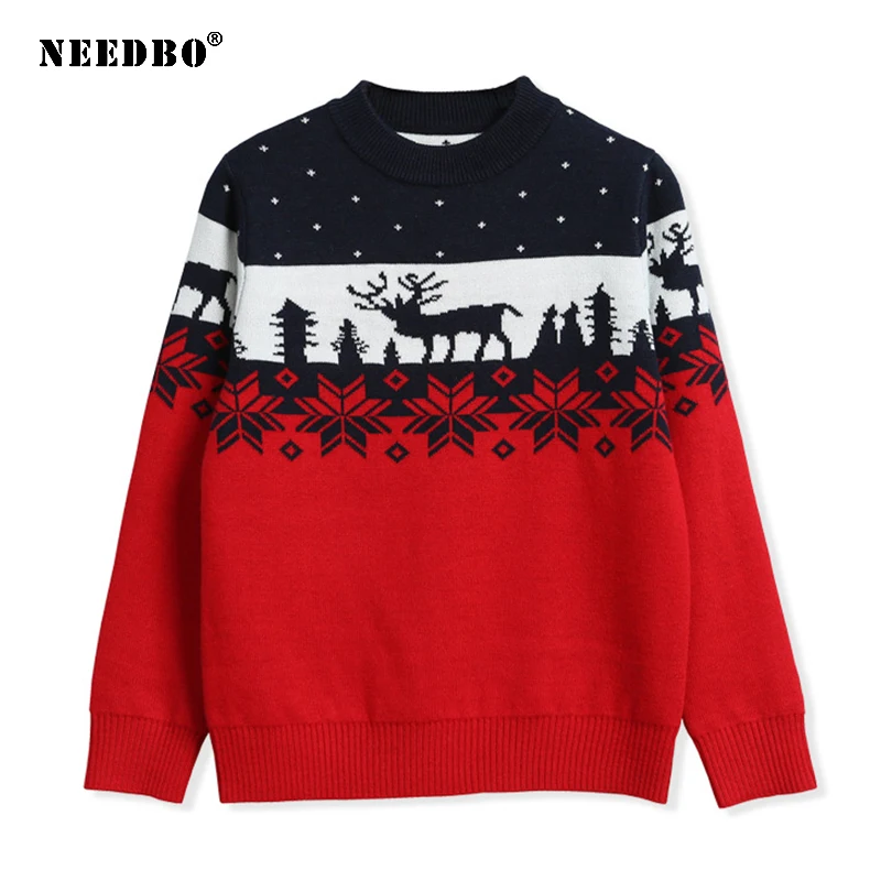 

Christmas Sweater Baby Boys and Girl Children O-Neck Print Knitted Sweater Kid Pullover Cartoon Autumn Winter Sweater 2020