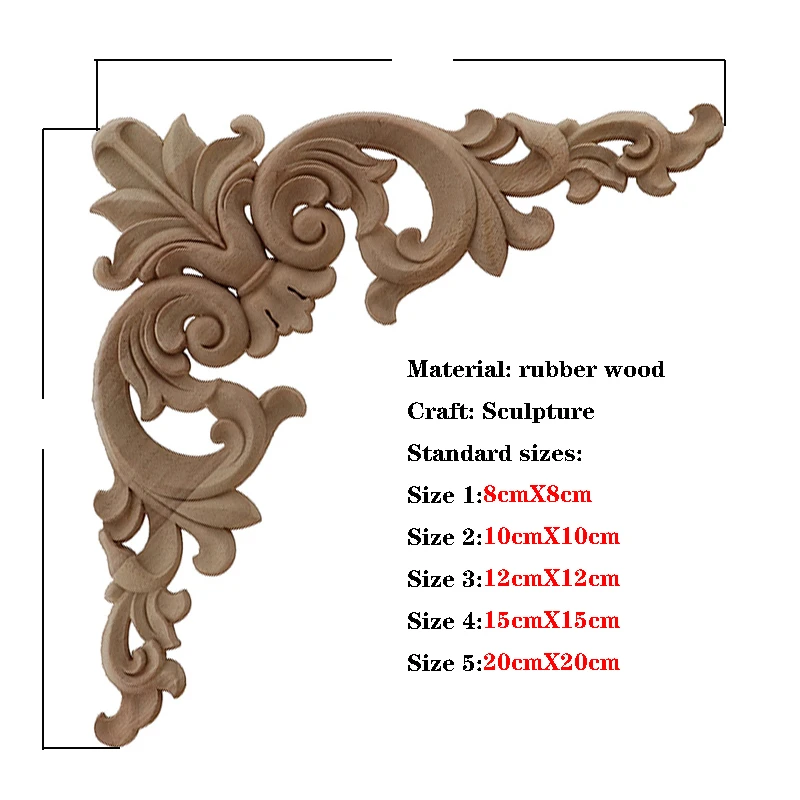 Carved Wood Applique Decor 2