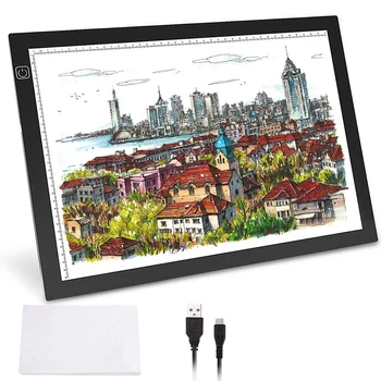 

Light Pad Ultra-Thin Portable Display with Scale LED Copy Board, Adjustable USB Copy Board for Painting, Drawing, Animation, Sta