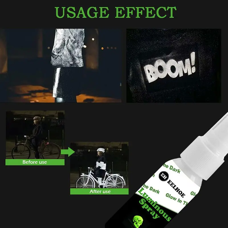 

New Luminous Agent Multi-function Night Safety Trend Fluorescent Agent Night Jogging Running Riding Illuminant Reflective Spray