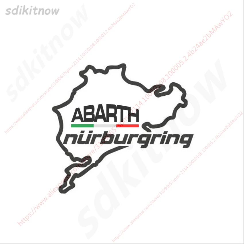 Italia Nurburgring Sticker Sport Racing Body Windows Decal Car Styling Per Abarth Fiat 500 Grande Punto Bravo Doblo Panda Ducato