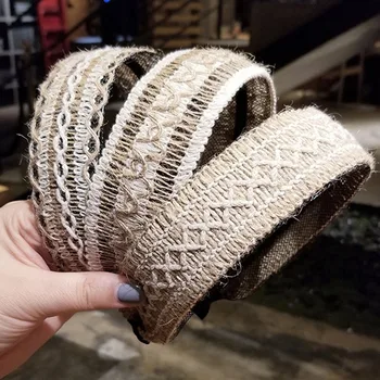 

Haimeikang Women Retro Head Hoop Headband Fashion Vintage Bezel Headwear Headdress Handmade New Style Hair Accessories