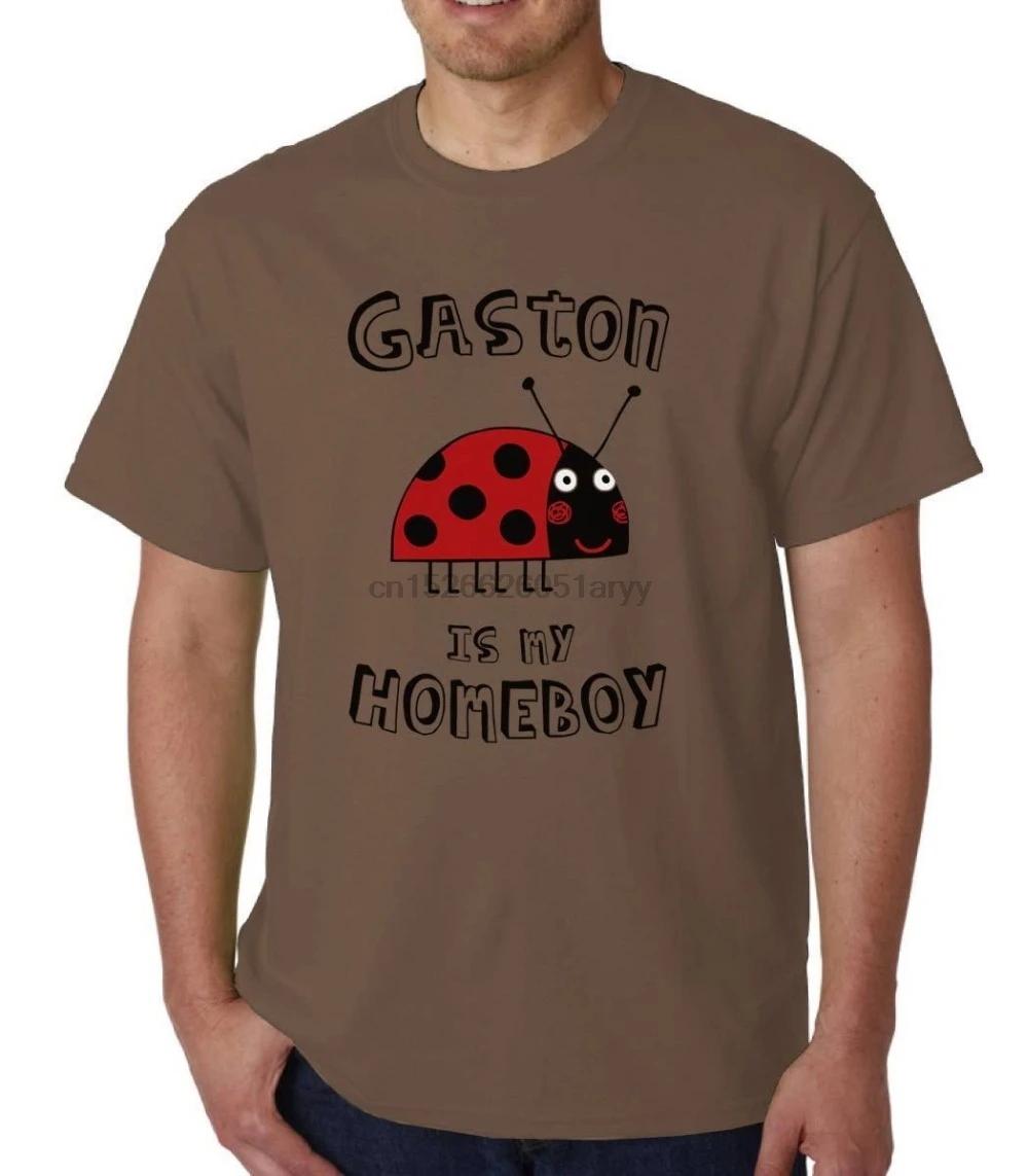 Мужская футболка Gaston Is My Homeboy модная из 100% хлопка Детская с божьей коровкой 2019 |