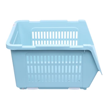 

Storage Basket Japanese-style Stackable Plastic Collecting Basket Closet Organizer Container Box Laundry Basket for Bathroom A35