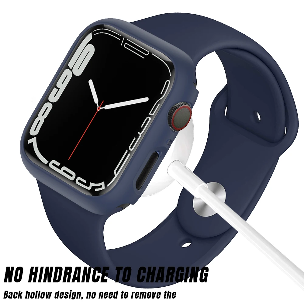Protective Cover for Apple Watch 7 321 41mm 45mm 42mm 38mm Hard PC Bumper Matte Case Frame Compatible iWatch Se 654 44mm 40mm