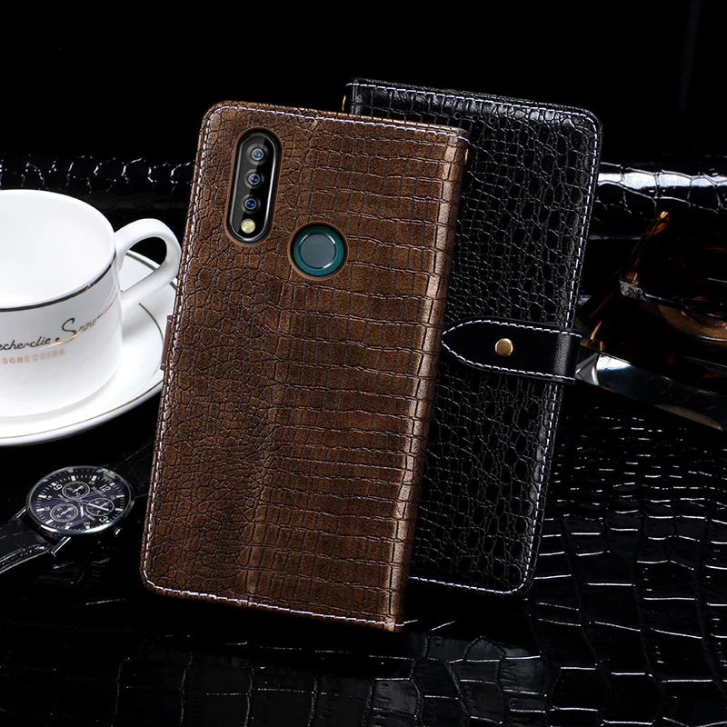 Стильный кожаный чехол с узором «крокодиловая кожа» для Oukitel C17 Pro, роскошный флип-бумажник, чехол для телефона Oukitel C17Pro, сумка, чехол 6,35"