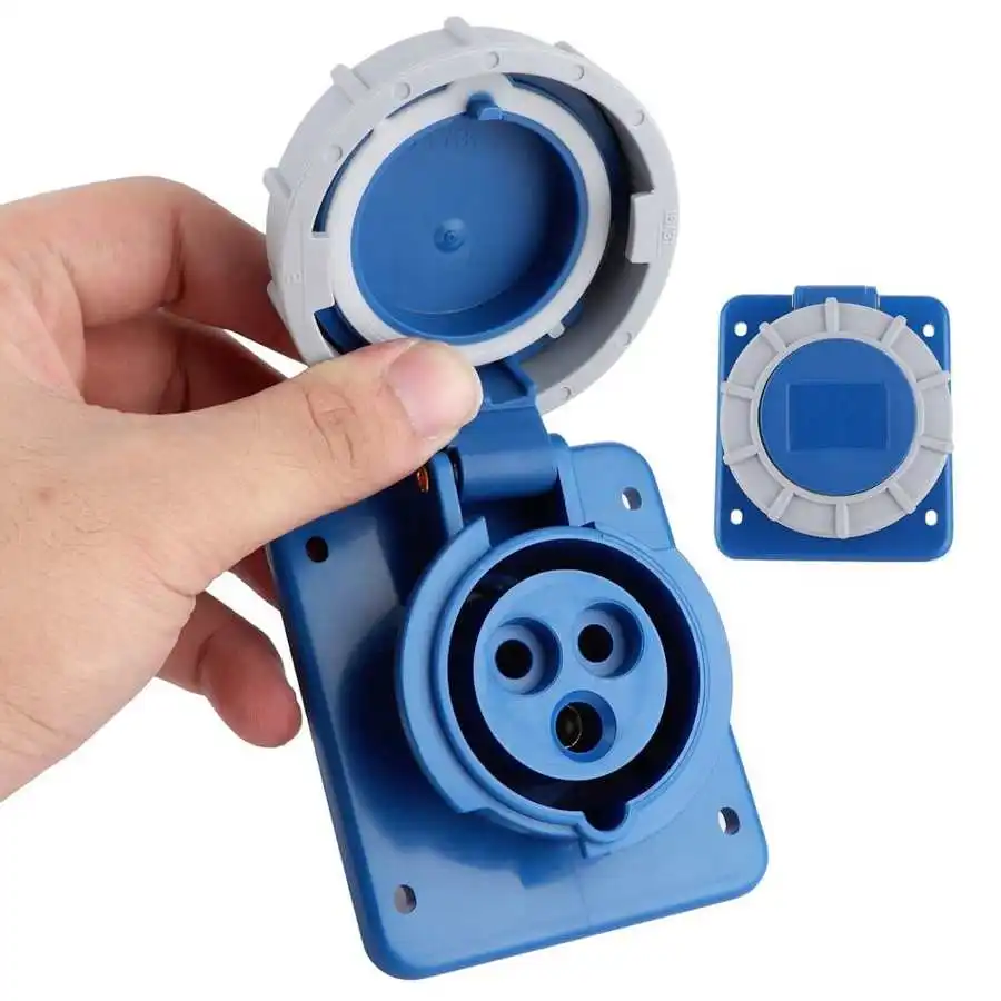 Boat Shore Power Socket with Gasket IP67 Waterproof 16A 220‑250V For