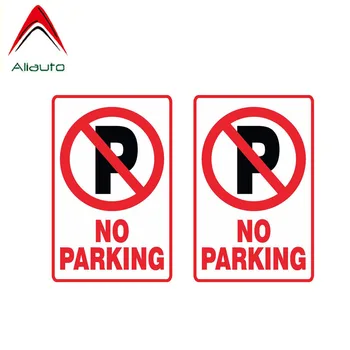 

Aliauto Warning Car Sticker 2 X NO Parking Decal Accessories PVC for Passat B6 Lada Vesta Porsche Land Rover Seat Leon,11cm*7cm