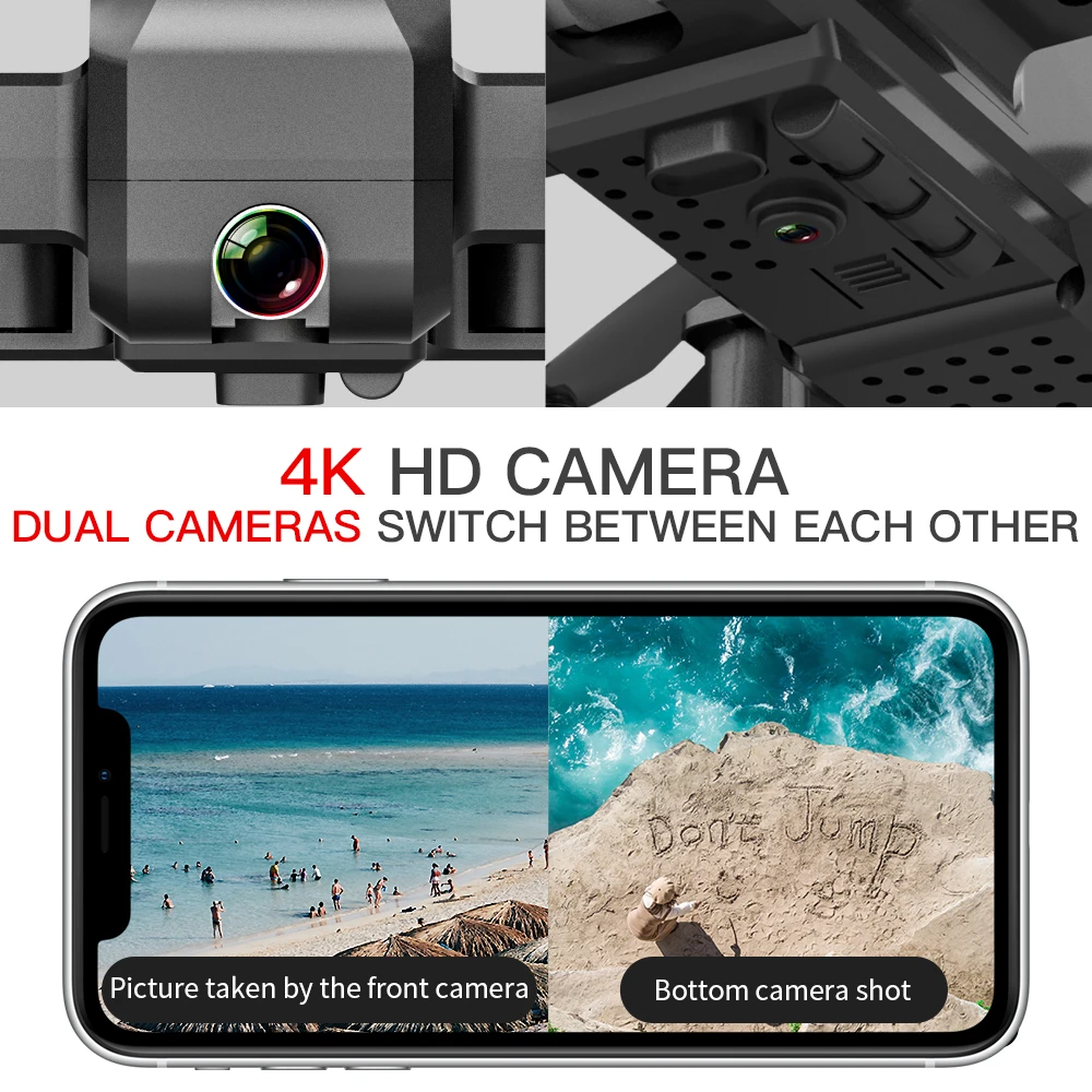 SG706 Quadcopter Drone 4K 1080P Dual Camera WiFi FPV Optical Flow Profissional RC Drone Foldable Qu