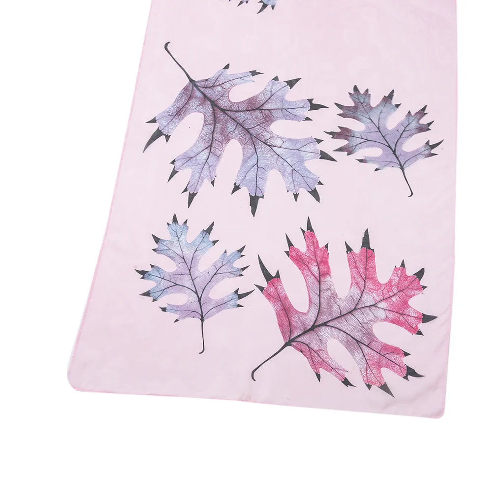 Спальное место# P501 новые модные женские Кленовые Листья печати длинный мягкий шарф Дамская шаль зимние шарфы Schal элегантные Cachecol